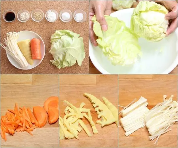 Bắp cải cuộn chay thanh đạm ngày rằm