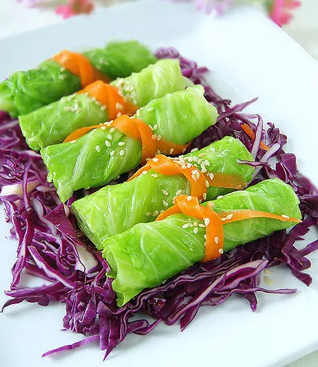 bắp cải cuộn chay