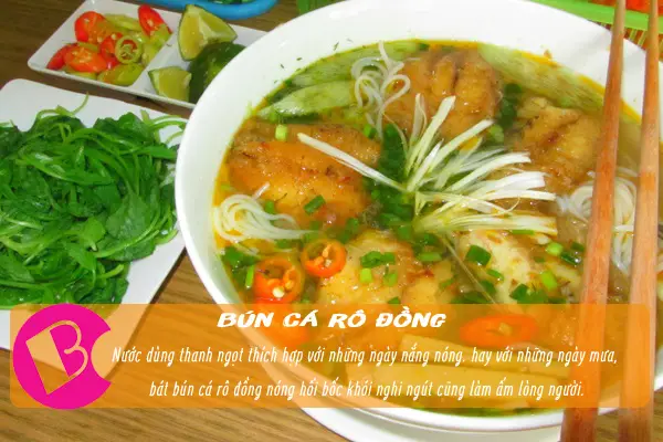 Bún cá rô đồng thanh đạm mà dễ ăn