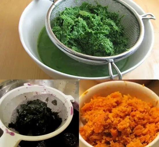 lấy màu làm xôi ngũ sắc