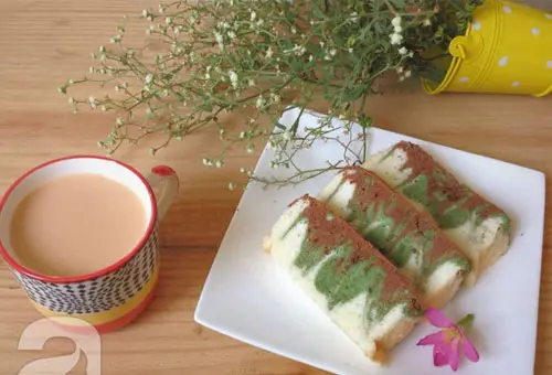 Cách làm bánh bông lan trà xanh thơm mát ngày hè