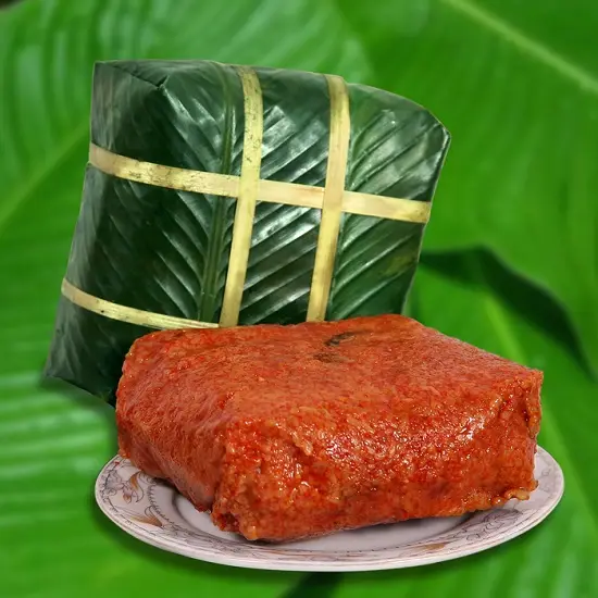 bánh Chưng gấc đỏ đẹp mắt