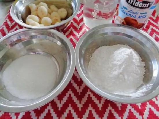 bánh củ năng nước cốt dừa nguyên liệu