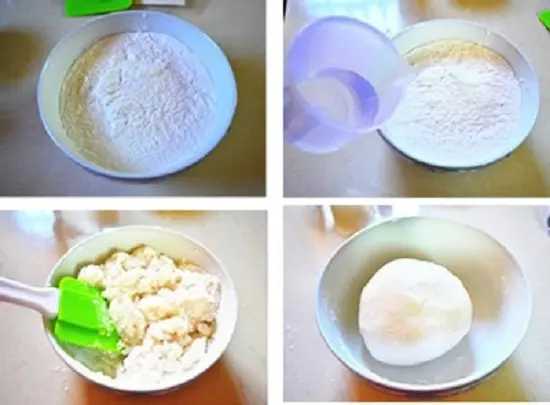 trộn bột bánh dẻo tuyết