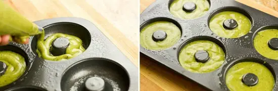 Chuẩn bị nướng Donut trà xanh bọc sôcôla