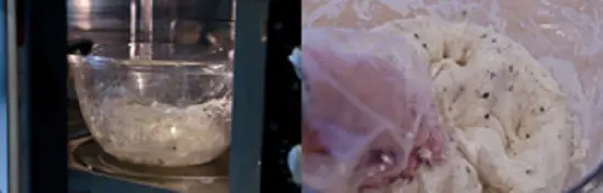 bọc kín nilon và ủ bột