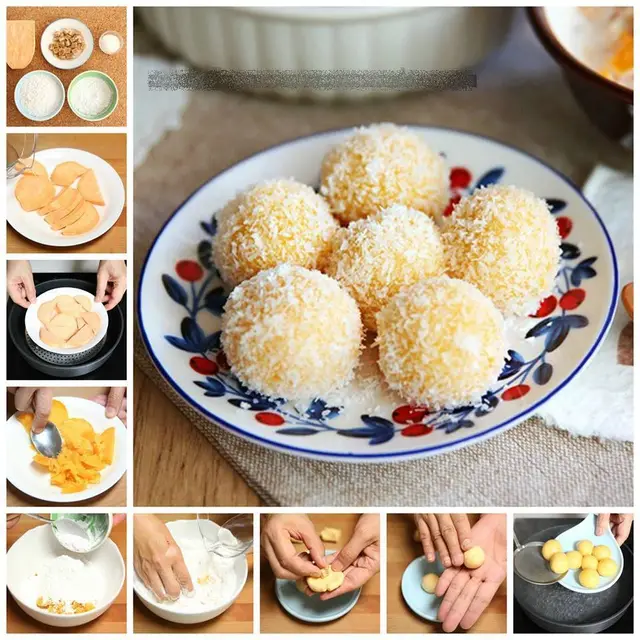 bánh khoai lang lăn dừa