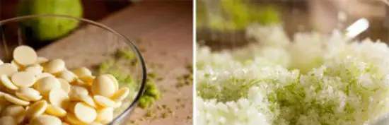 Trộn kĩ phần kèm để phủ lên chiếc bánh ngon làm từ chanh
