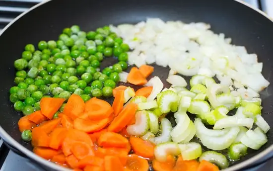 xào hỗn hợp rau củ
