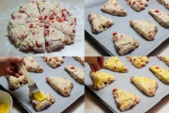 cắt bánh thành hình tam giác