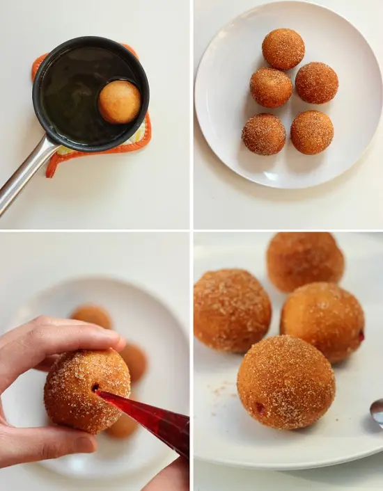 cách làm bánh rán nhân mứt 4