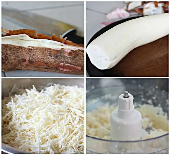 Sơ chế nguyên liệu làm bánh sắn 3 màu