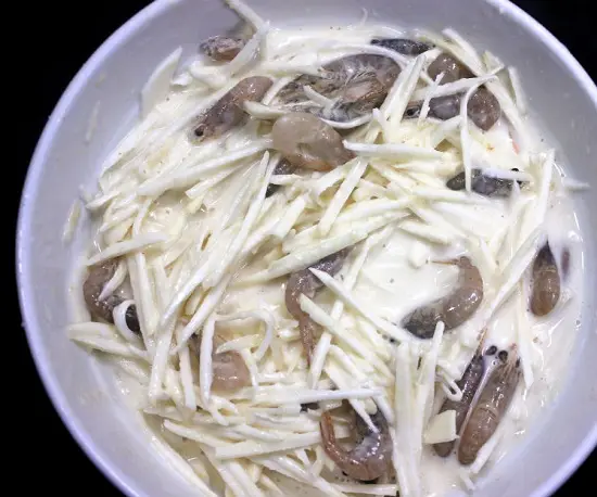 trộn bánh khoai