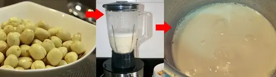 nghiền nhuyễn hạt sen