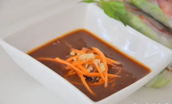 bò bía mặn nước chấm
