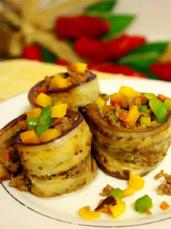cuộn cà tím
