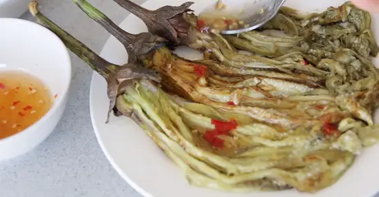 Cách làm cà tím nướng mỡ hành thơm ngon 8