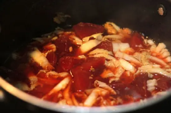 cho cải thảo vào đun