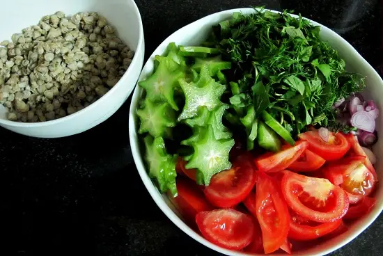canh hến nấu khế nguyên liệu
