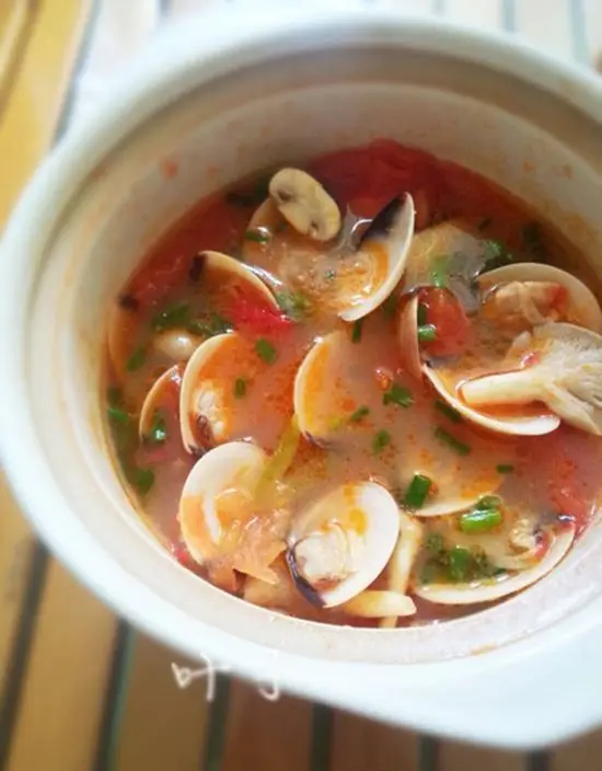 canh ngao nấu nấm thành phẩm