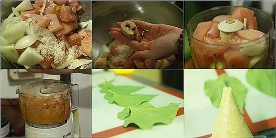 chả gà lá lốt chế biến