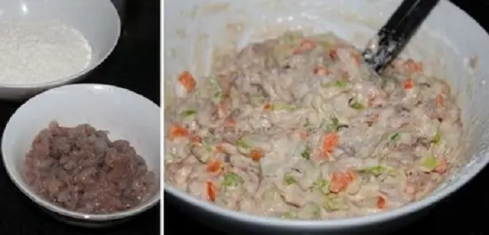trộn các nguyên liệu