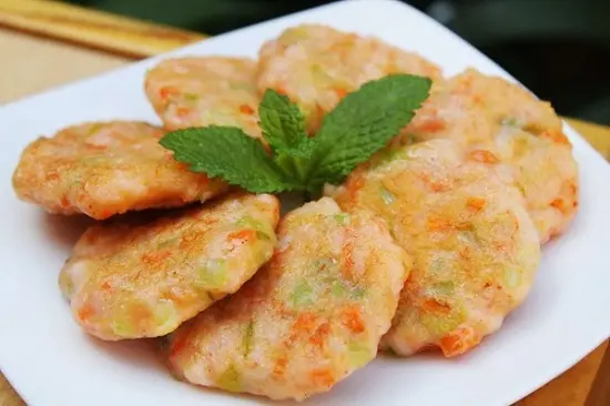 chả tôm rau củ tuyệt ngon
