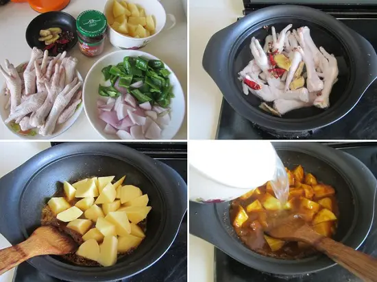 chân gà nấu cà ri cách làm 1