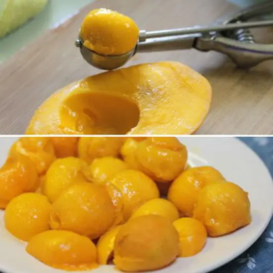 Sơ chế xoài làm chè xoài