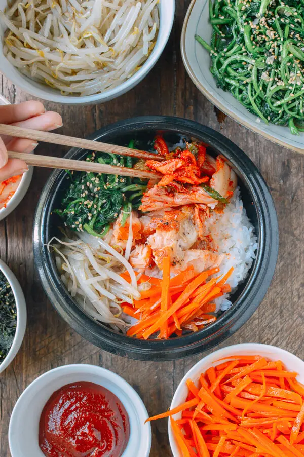 Huong dan lam mon Bibimbap com tron ca hoi dung vi Han Quoc g