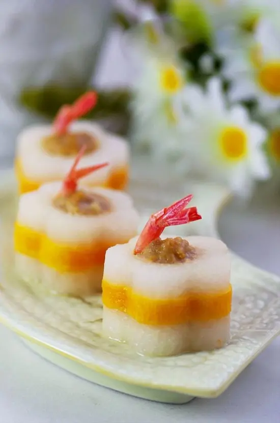 củ cải nhồi tôm thịt