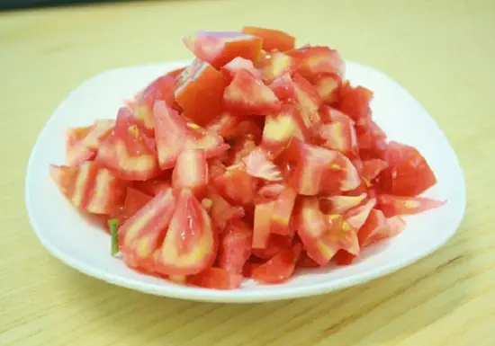 đậu phụ nhồi thịt sốt cà chua sơ chế