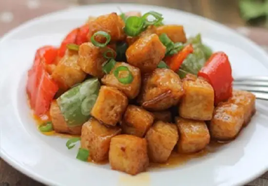 đậu phụ sốt xì dầu