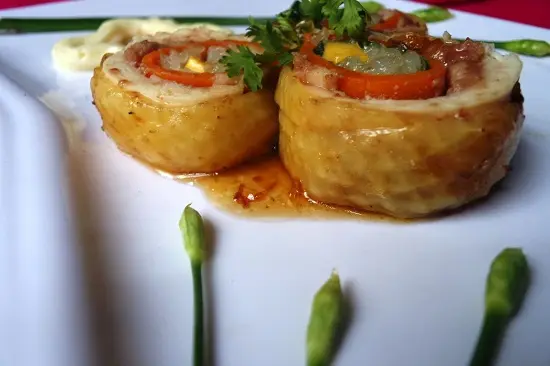 gà cuộn xôi xoài nước cốt dừa cách làm 3