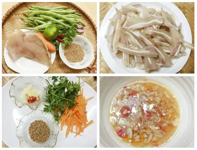 Cách làm gỏi đậu cô ve tai heo cực ngon