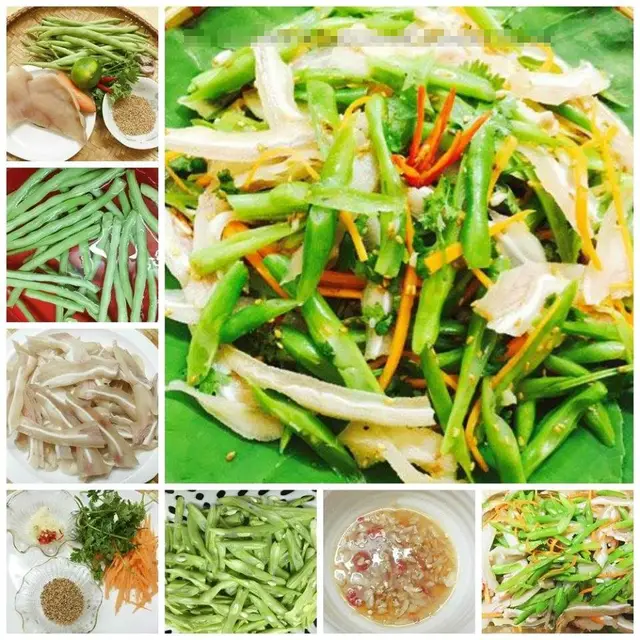 Cách làm gỏi đậu cô ve tai heo cực ngon