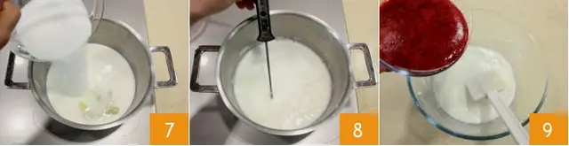 Cách làm kem hoa quả 4