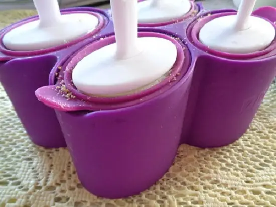 cho hỗn hợp kem vào khuôn làm kem