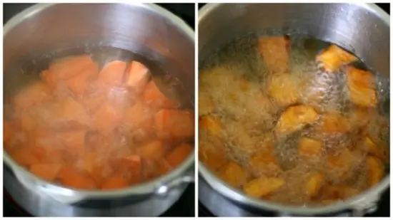 chiên khoai lang