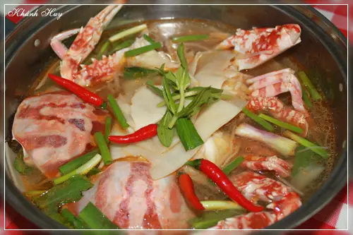 Cách làm lẩu ghẹ măng chua ngon tuyệt
