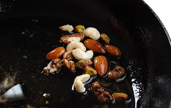 chiên các loại quả khô