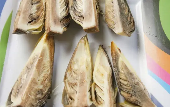chia nhỏ búp chuối