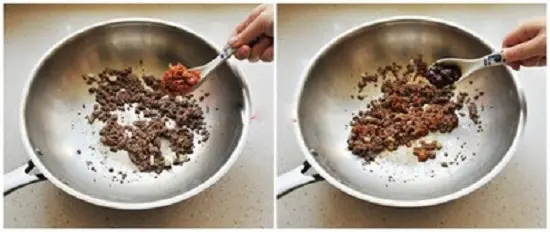 cho sa tế vào thịt