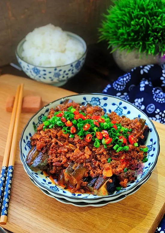 cà tím sốt thịt vị ngon khó cưỡng