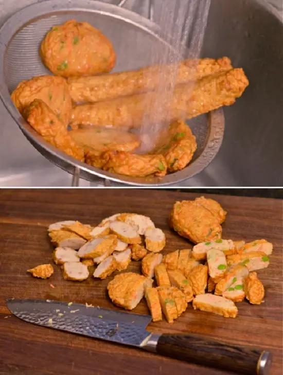 rửa chả cá