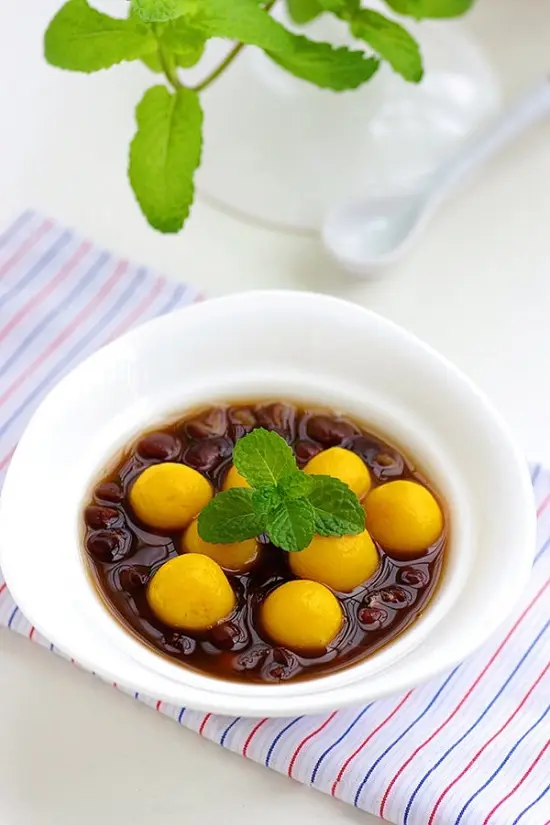 chè đậu đỏ bí ngô