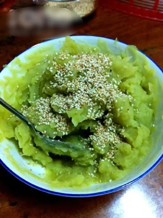 khoai lang dặm nhuyễn