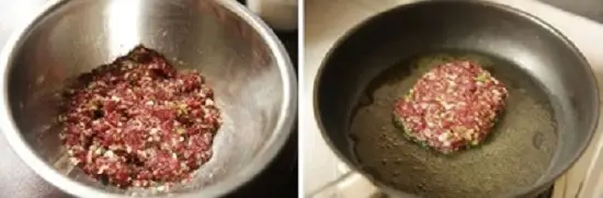 chiên chín thịt bò