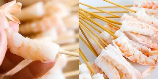 tôm luộc, bóc vỏ