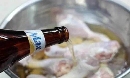 ướp đùi gà với bia
